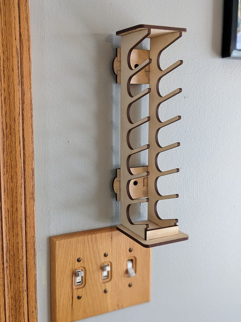 Floating Wall Mount EDC Rack Storage Display for Pocketknives, Knife Stand, Blade Organizer, Collection Showcase