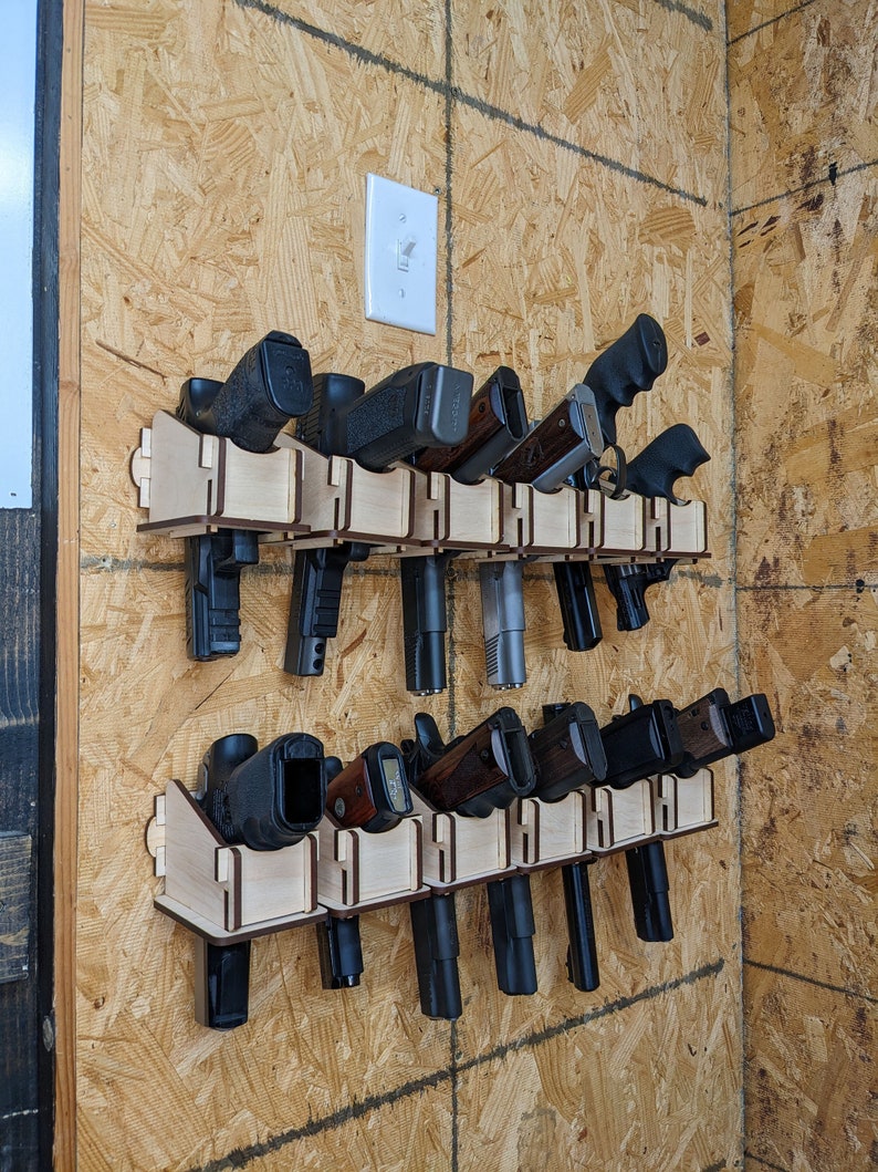 Floating Firearm / Airsoft Wall Mount, EDC Holder, Weapon Organizer, Wall Holster