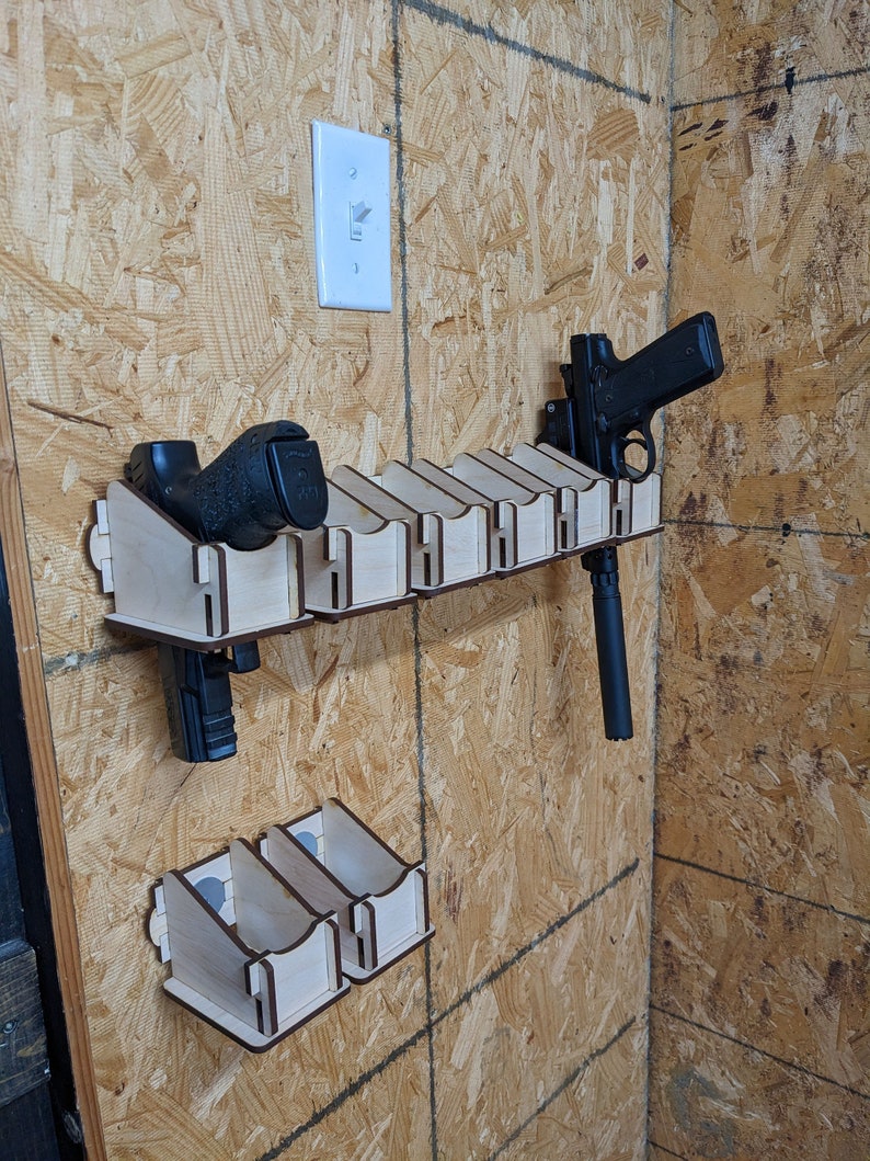 Floating Firearm / Airsoft Wall Mount, EDC Holder, Weapon Organizer, Wall Holster