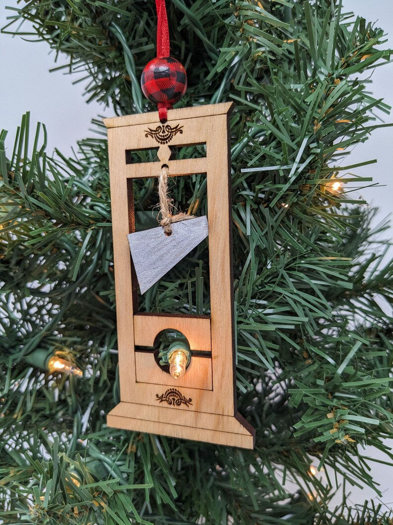 Guillotine Christmas Ornament, A Darkly Delightful Holiday Gift For the Unconventional