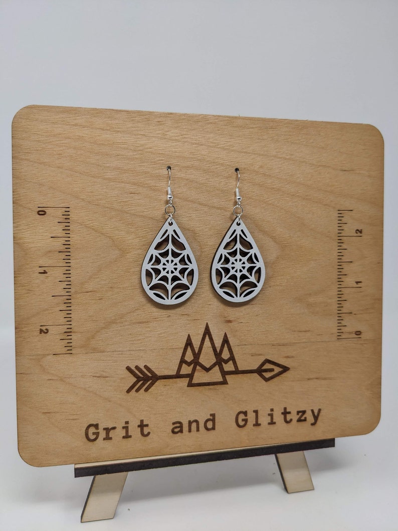 Teardrop Spiderweb Earrings - Intricate Elegance for the Enchanting Soul