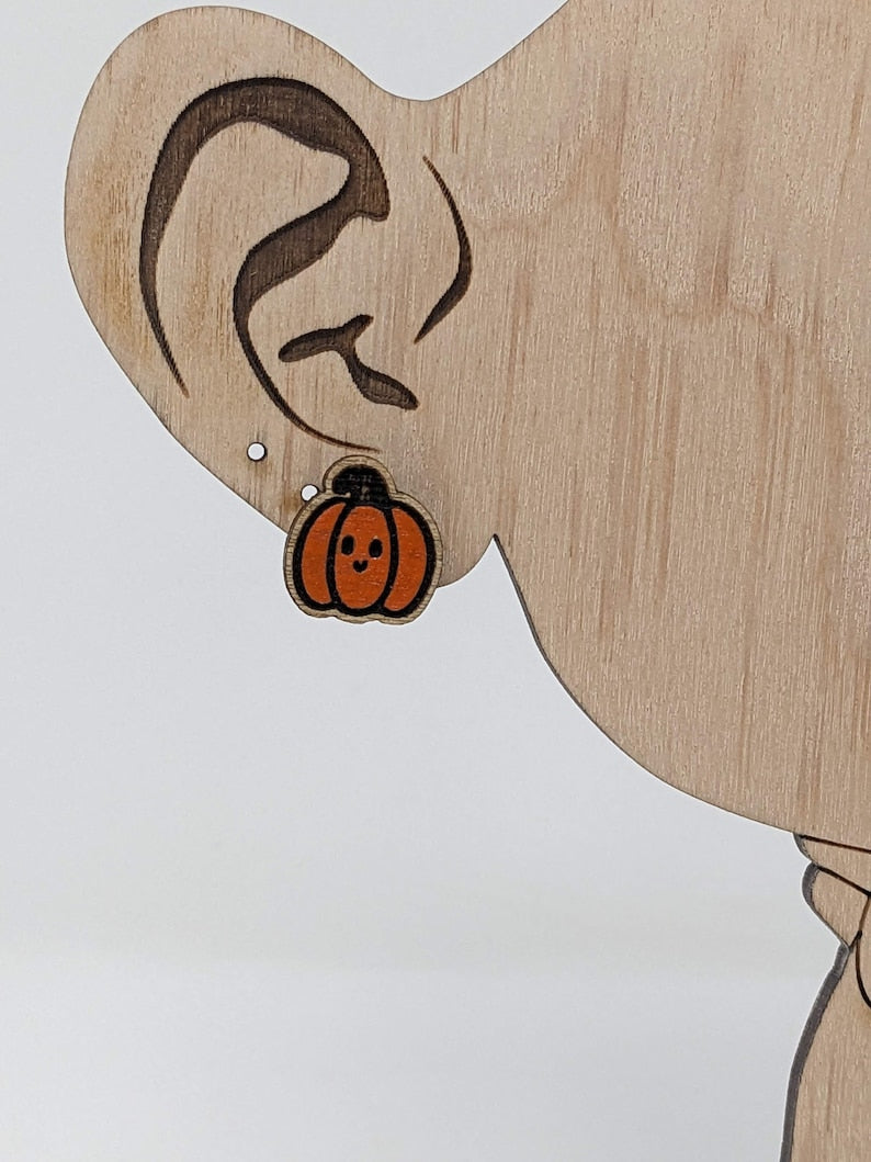 Pumpkin Stud Earrings - Sweeten Your Style with Cute Pumpkins