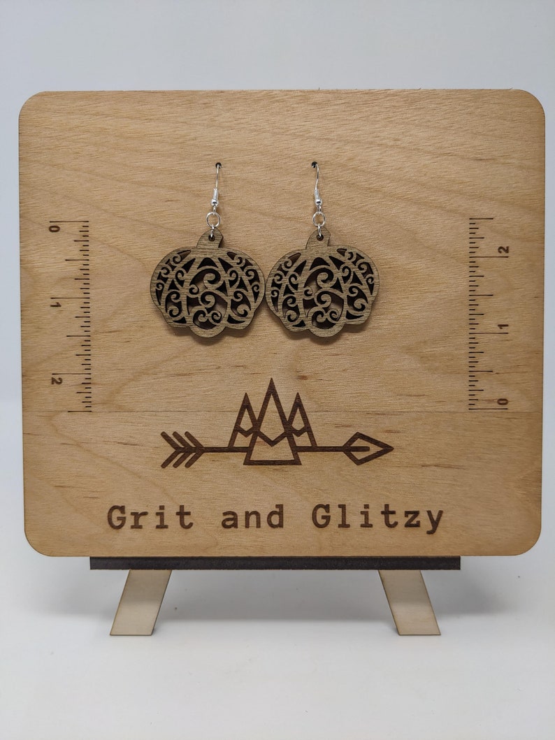 Laser-Cut Pumpkin Earrings - Precision Craftsmanship Meets Autumn Charm