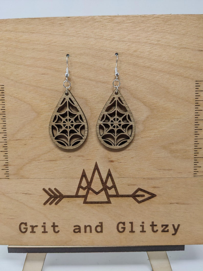 Teardrop Spiderweb Earrings - Intricate Elegance for the Enchanting Soul